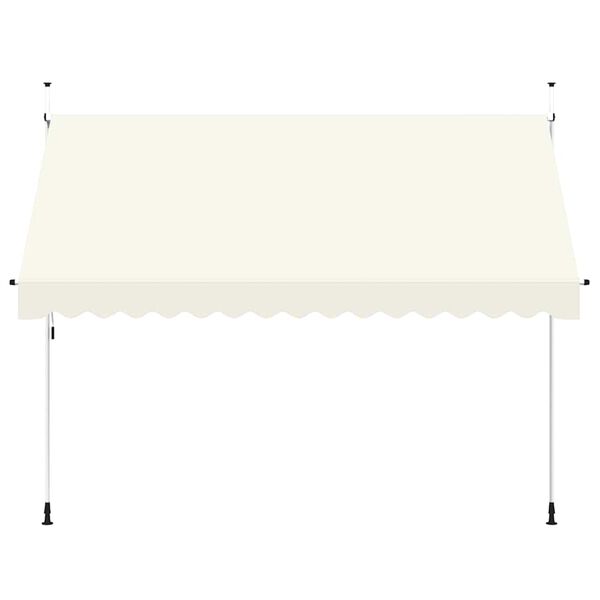 vidaXL Tenda da Sole Retrattile Manuale 350 cm Crema