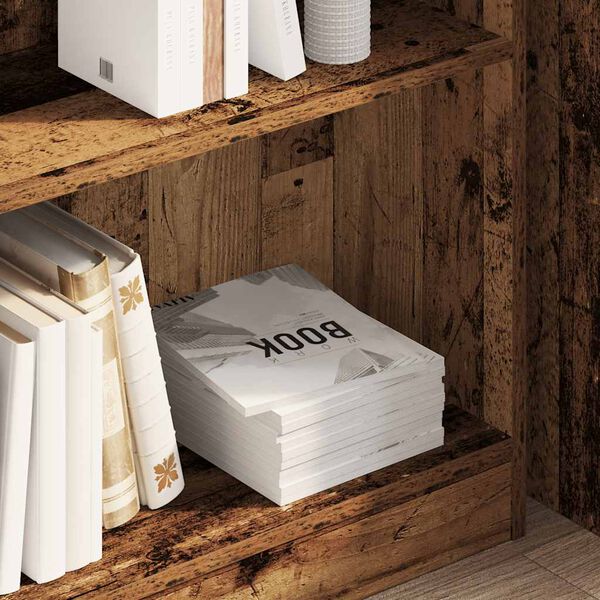 vidaXL Libreria Legno Antico 80x24x76 cm in Legno Multistrato