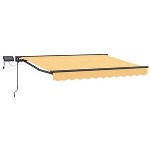 vidaXL Cornice per Tenda Manuale con LED Sabbia 2,5 x 2 m