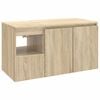 vidaXL Set di mobili per il bagno 2 pz Rovere Sonoma