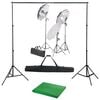 vidaXL Kit per Studio Fotografico con Set di Luci e Fondale