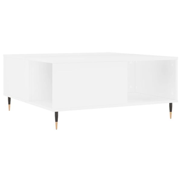 vidaXL Tavolino da Salotto Bianco 80x80x36,5 cm in Legno Multistrato