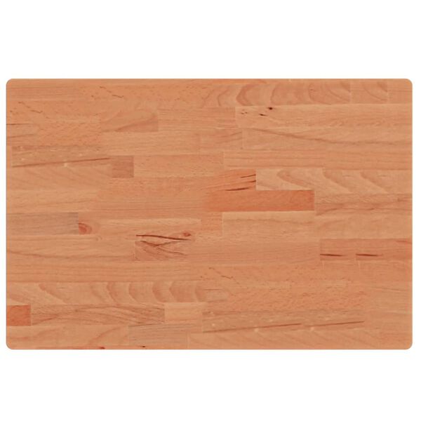 vidaXL Piano Tavolo 60x40x2,5cm Rettangolare Legno Massello di Faggio