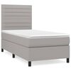 vidaXL Giroletto a Molle con Materasso Grigio Chiaro 80x200 cm Tessuto
