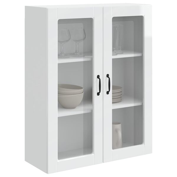 vidaXL Mobile da cucina Kalmar Bianco Lucido 80 x 31 x 100 cm