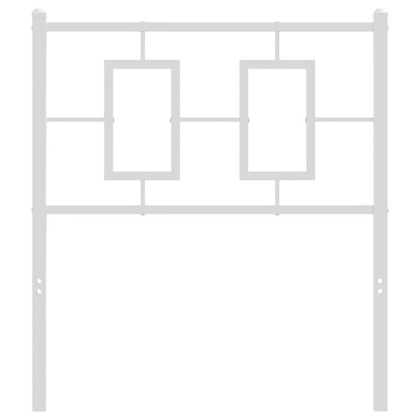 vidaXL Testiera in Metallo Bianco 75 cm