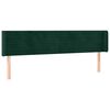 vidaXL Testiera ad Orecchio Verde Scuro 163x16x78/88 cm in Velluto