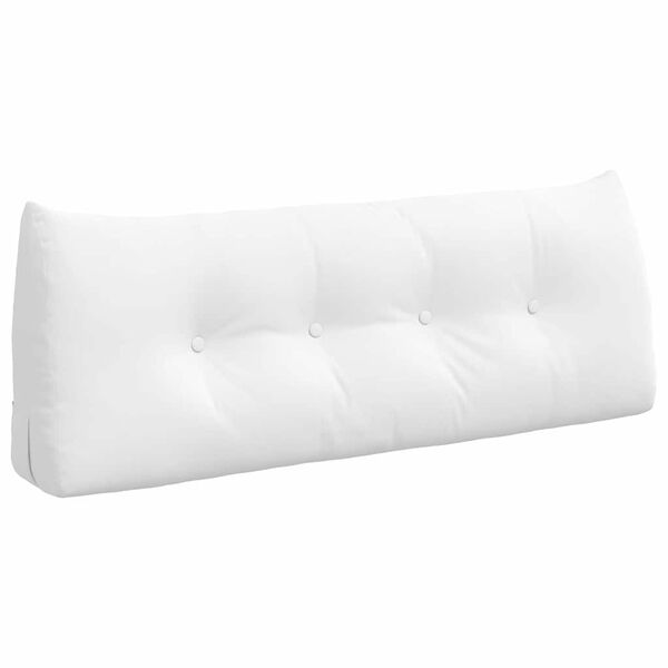 vidaXL Cuscino per Schiena Bianco 120 x 24 x 50 cm Tessuto