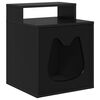 vidaXL Casa per Gatti Nero 42,5 x 40 x 53,5 cm Legno ingegnerizzato