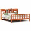 vidaXL Letto Libreria senza Materasso Marrone Cera 200x200 cm in Pino