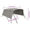 vidaXL Bimini di Prua con Pareti Laterali 4 Archi 243x(230-244)x137cm