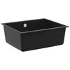 vidaXL Lavello Nero 530 x 460 mm 80% Quarzo e 20% Resina