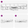 vidaXL Set di divani da esterno 7 pcs Grigio Naturale e Chiaro