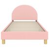 vidaXL Struttura letto bambini con testata Rosa 90 x 190 cm
