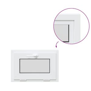 vidaXL Finestra Seminterrato RISOR 60x40 cm Tilt 2 Vetri Bianco