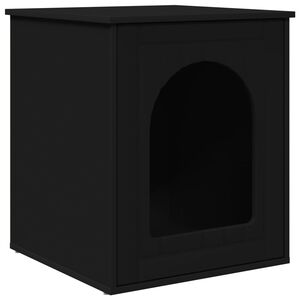 vidaXL Casa per Gatti Nero 53 x 52 x 62 cm Legno multistrato