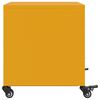 vidaXL Comodini 2 pz Giallo Senape 36x39x43,5 cm in Acciaio