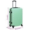 vidaXL Trolley a Custodia Rigida Menta in ABS