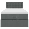 vidaXL Struttura Letto Pouf con Materasso 90x190 cm in Tessuto