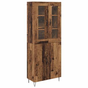 vidaXL Credenza Legno vecchio 69,5 x 34 x 180 cm Legno multistrato