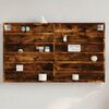 vidaXL Armadietto Vetrina Rovere Fumo 100x8,5x58 cm Legno Multistrato