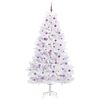 vidaXL Albero di Natale Artificiale con Rami Pieghevoli Bianco 240 cm