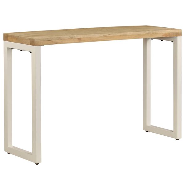 vidaXL Tavolo Consolle 120x35x76 cm Legno Massello di Mango e Acciaio