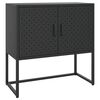 vidaXL Credenza Nera 75x35x75 cm in Acciaio
