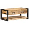 vidaXL Tavolino da Salotto 90x50x38 cm Legno Massello di Mango Grezzo