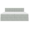 vidaXL Letto con Contenitore con materasso Grigio chiaro 90 x 200 cm