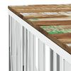 vidaXL Tavolino Salotto Argento in Acciaio Inox e Legno di Recupero