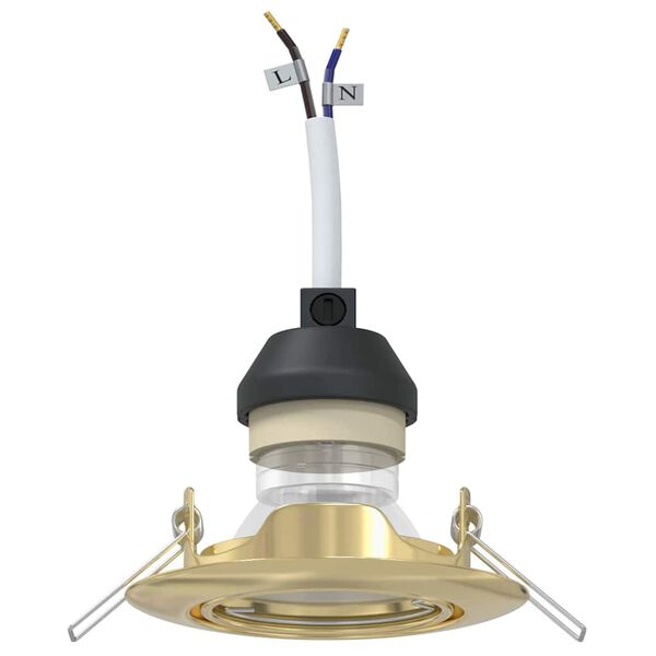 vidaXL Spotlight 12 pcs Oro 9 x 9 x 2.5 cm Metallo