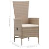vidaXL Set Mobili da Pranzo per Giardino 5 pz Beige