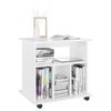 vidaXL Mobiletto con Ruote Bianco Lucido 60x45x60 cm Legno Multistrato