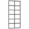 vidaXL Porta Scorrevole in Vetro ESG e Alluminio 90x205 cm Nera