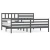 vidaXL Giroletto Grigio in Legno Massello di Pino 200x200 cm