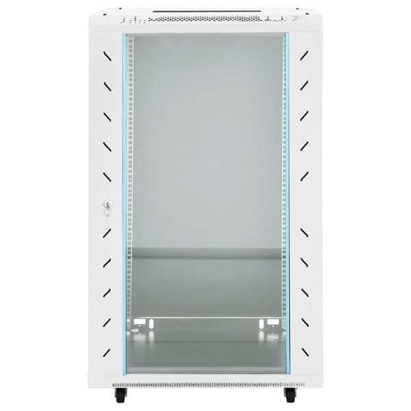 vidaXL Armadietto di Rete 18U con Ruote 19" IP20 60x60x100 cm