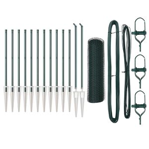 vidaXL Palo della recinzione Verde 25 x 0,5 m (rete da 13 mm) Acciaio