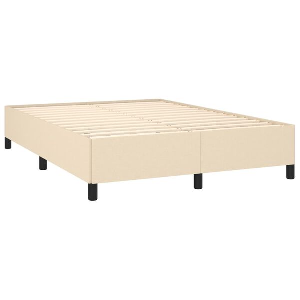 vidaXL Giroletto senza Materasso Crema 140x190 cm in Tessuto