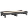 vidaXL Dormeuse Estraibile Grigia 2x(80x200) cm Legno Massello di Pino