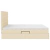 vidaXL Letto con contenitore e materasso Crema 180 x 200 cm Poliestere