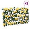 vidaXL Traliccio Edera Artificiale Espandibile 5pz Giallo 180x30 cm
