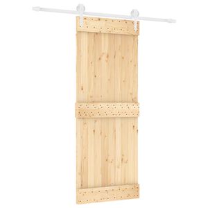 vidaXL Porta scorrevole 80 x 210 cm Naturale e Bianco