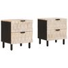 vidaXL Armadio da Notte 2 pz Bianco 40 x 33 x 46 cm