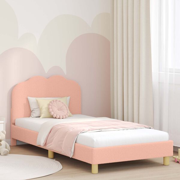 vidaXL Struttura letto bambini con testata Rosa 80 x 200 cm