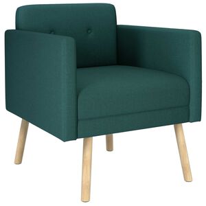 vidaXL Sedia d'accento Verde Scuro Tessuto