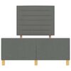 vidaXL Struttura del letto Grigio scuro 120 x 200 cm Tessuto