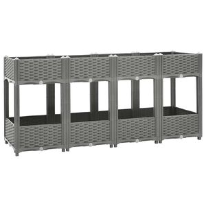vidaXL Fioriera Rialzata 160x40x71 cm in Polipropilene
