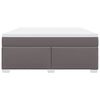 vidaXL Giroletto a Molle con Materasso Grgio 180x200 cm in Similpelle
