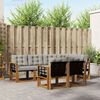 vidaXL Set di divani da esterno 7 pcs Grigio Naturale e Chiaro